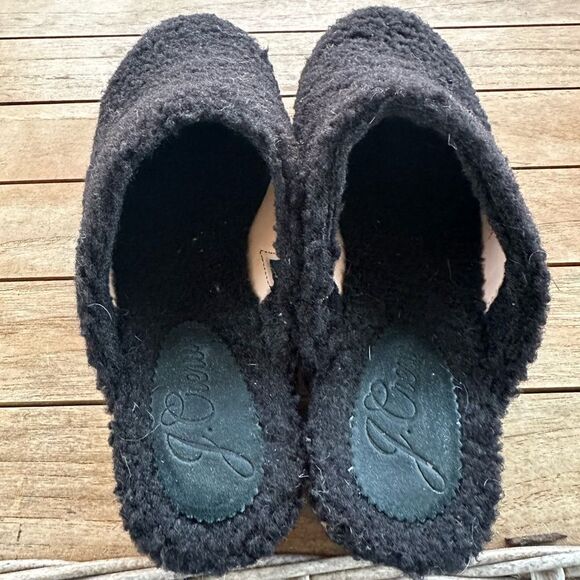 J. Crew Black Shearling Studded Women’s Clogs 6.5 - Picture 5 of 8